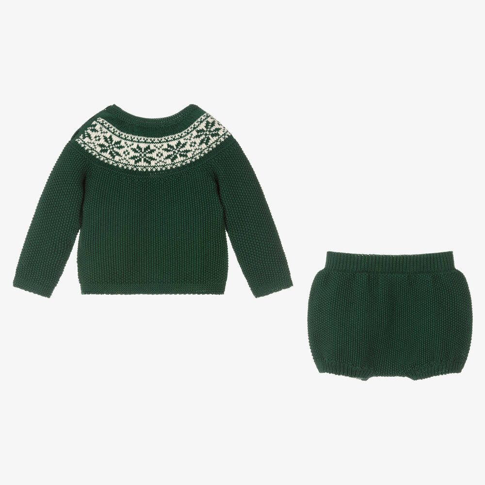 Babidu-Зеленый топ и шорты из хлопка для мальчиков | Childrensalon Outlet