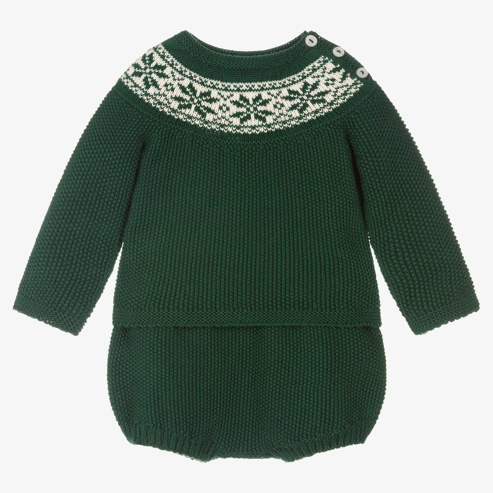 Babidu - Ensemble short vert coton garçon | Childrensalon