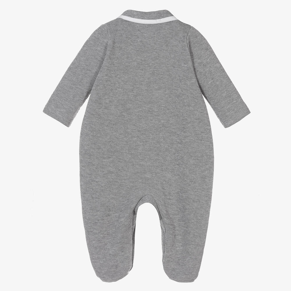 Babidu-بيبي غرو قطن محبوك لون رمادي للمواليد | Childrensalon Outlet