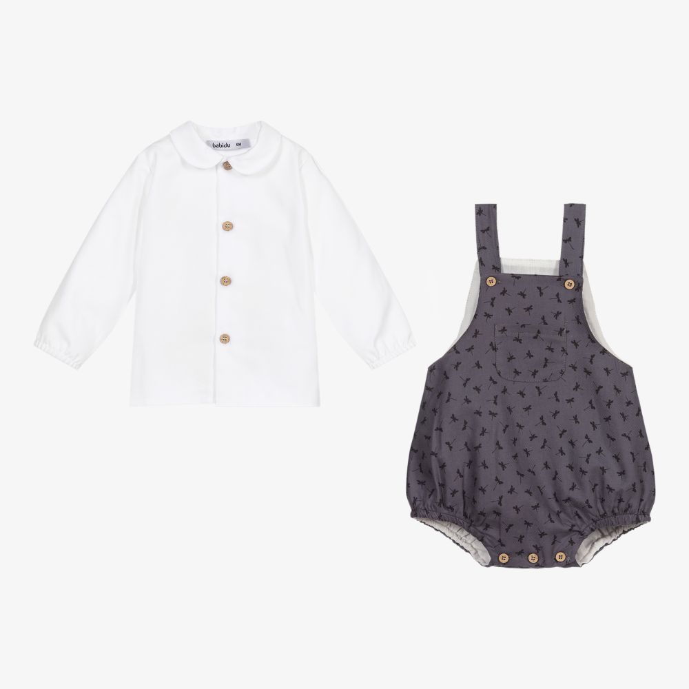 Babidu-Рубашка с серым песочником для мальчиков | Childrensalon Outlet