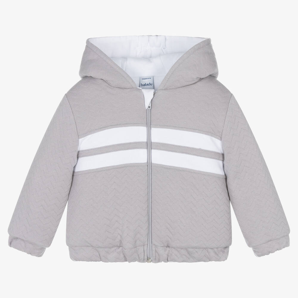 Babidu - Blouson gris rembourré en coton | Childrensalon