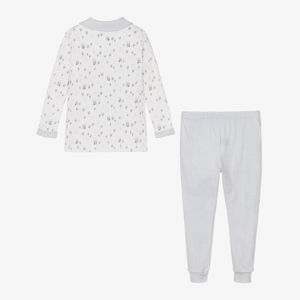 Babidu-Boys Grey & White Cotton Sleepwear | Childrensalon Outlet