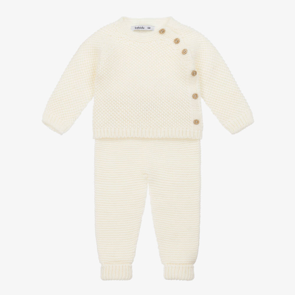 Babidu-Boys Ivory Wool Ensemble | Childrensalon Outlet
