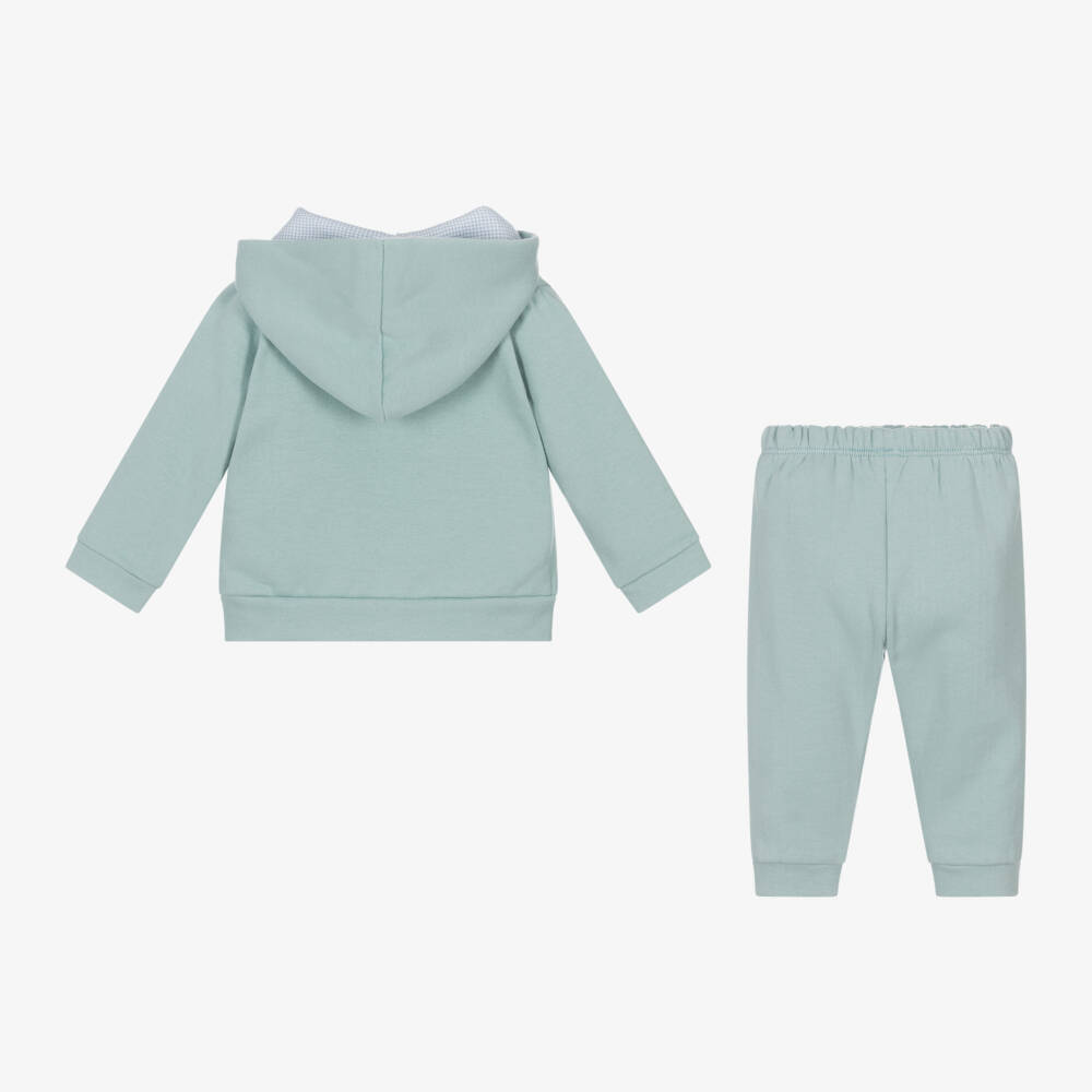 Babidu-Boys Mist Blue Jersey Set | Childrensalon Outlet