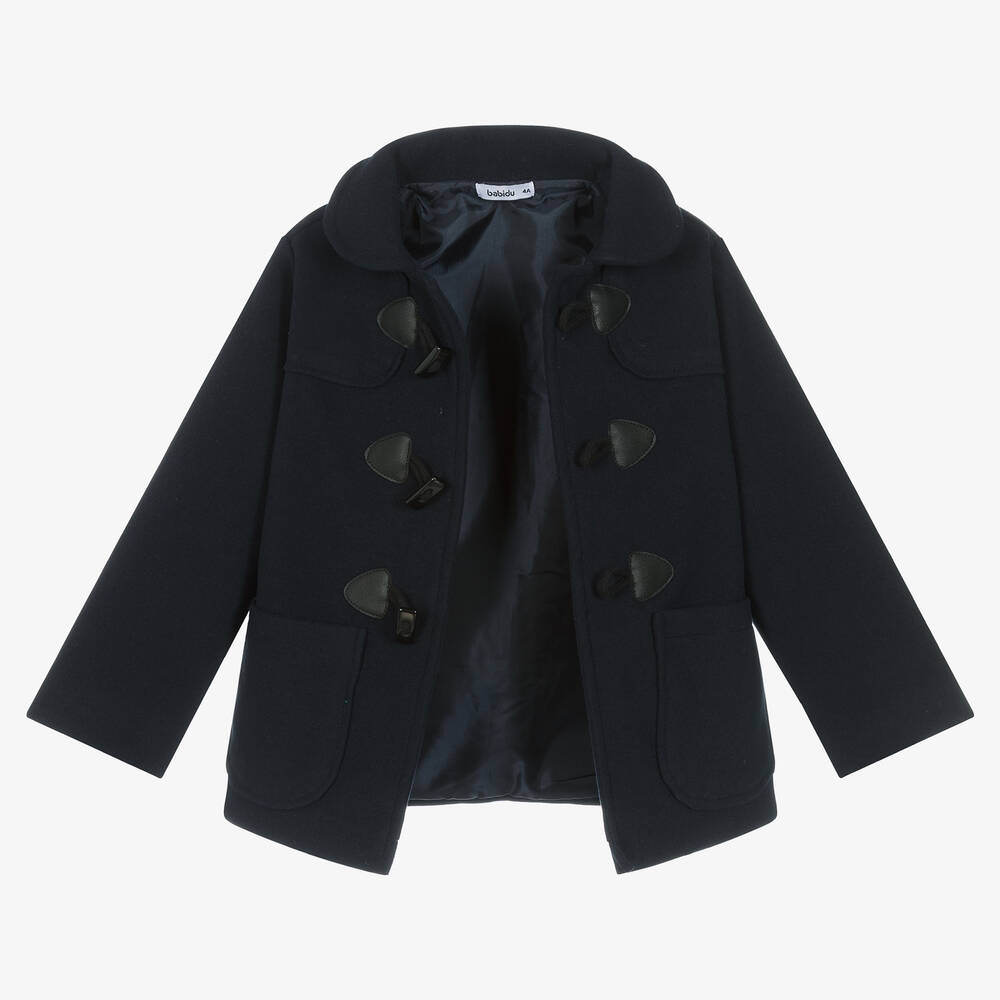 Boys navy wool coat shop