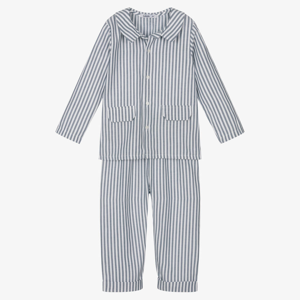 Babidu - Pyjama bleu marine rayé Garçon | Childrensalon