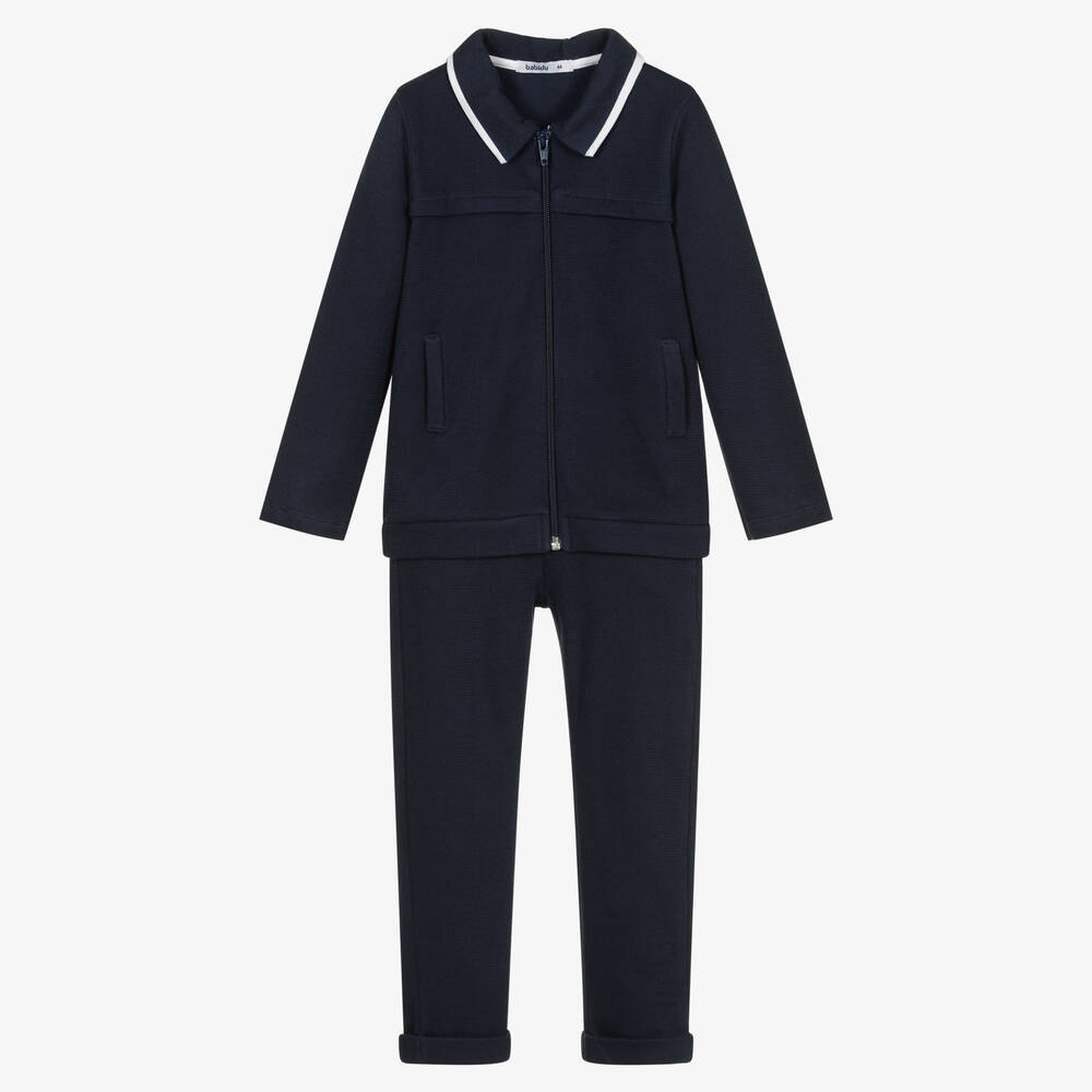 Babidu - Boys Navy Blue Trouser Set | Childrensalon