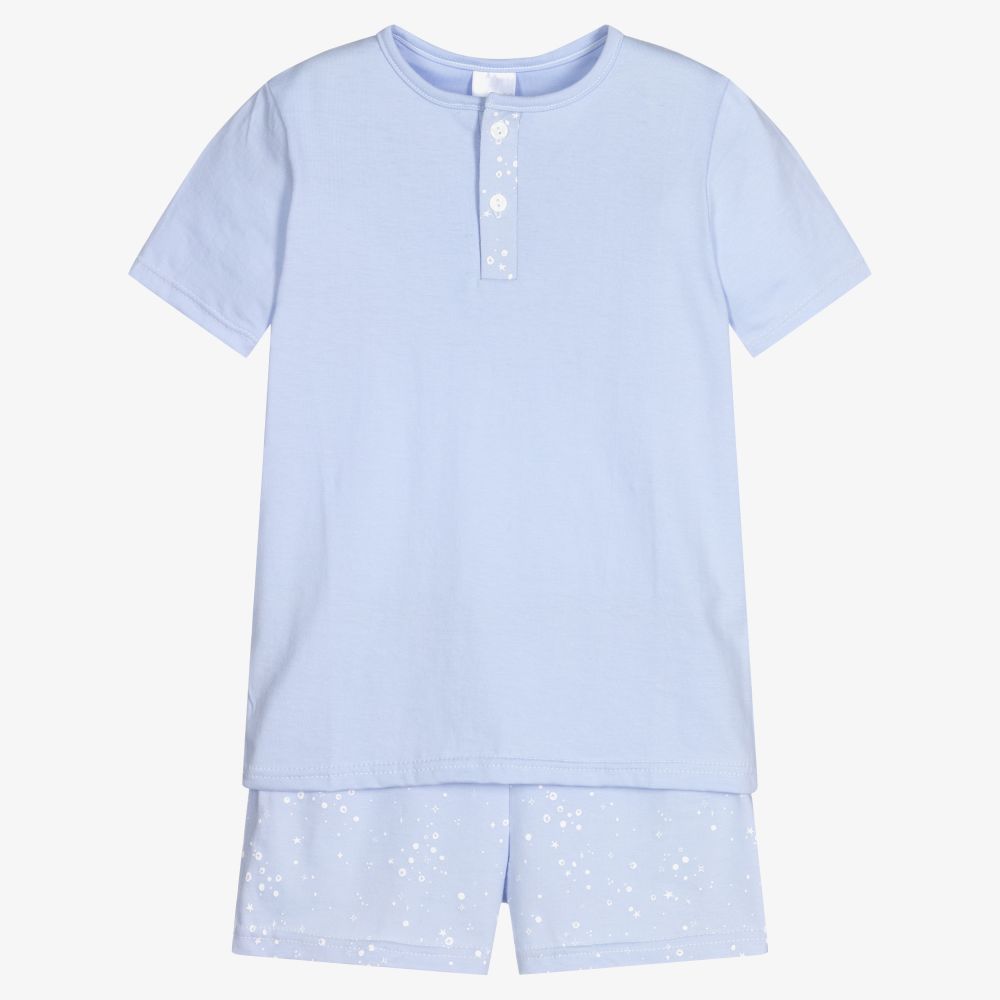 Babidu - Pyjama short bleu clair Garçon | Childrensalon