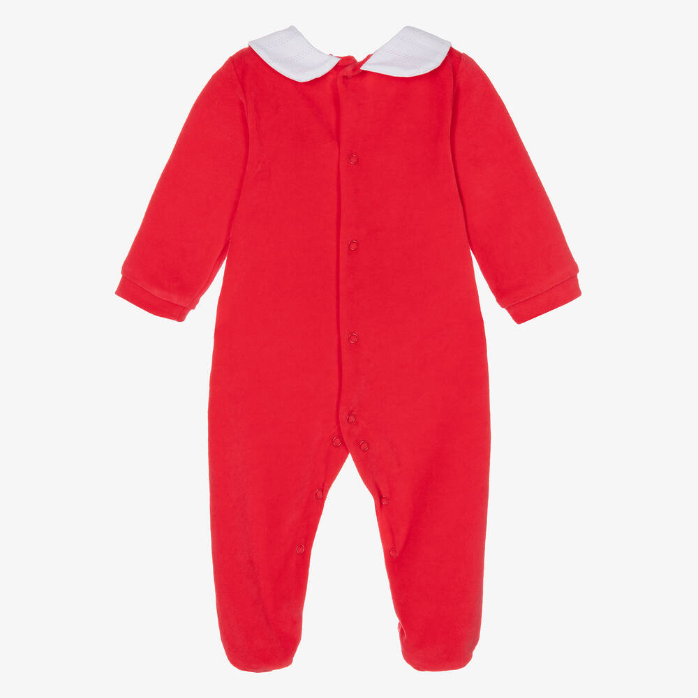 Babidu-Красный велюровый комбинезон | Childrensalon Outlet
