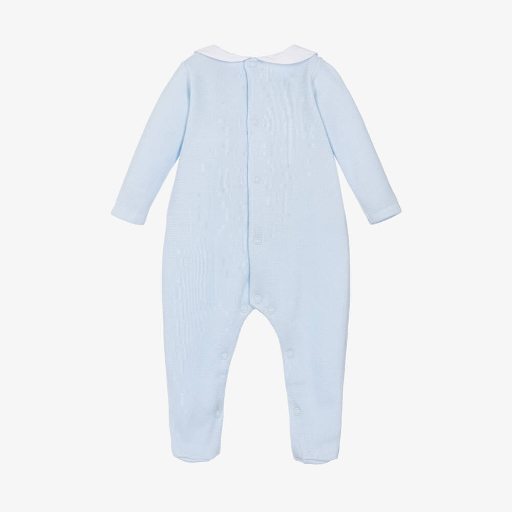 Babidu-Boys Sky Knitted Sleepsuit | Childrensalon Outlet