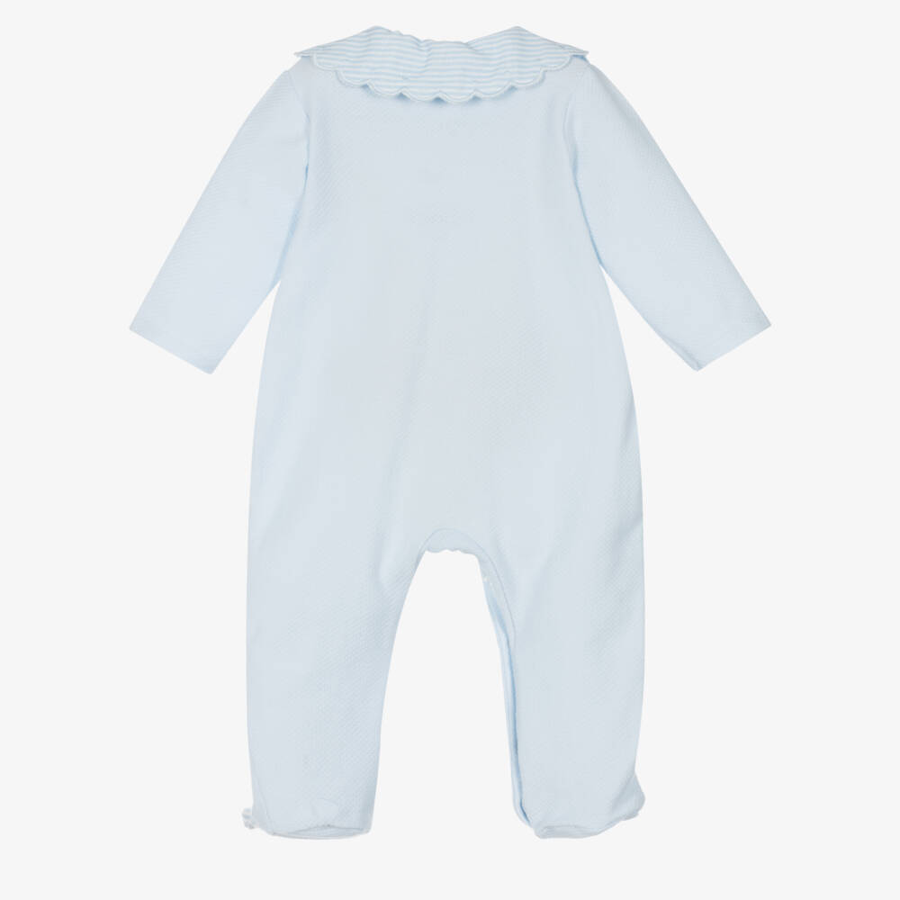 Babidu-Boys' Sky Waffle Cotton Sleepsuit | Childrensalon Outlet