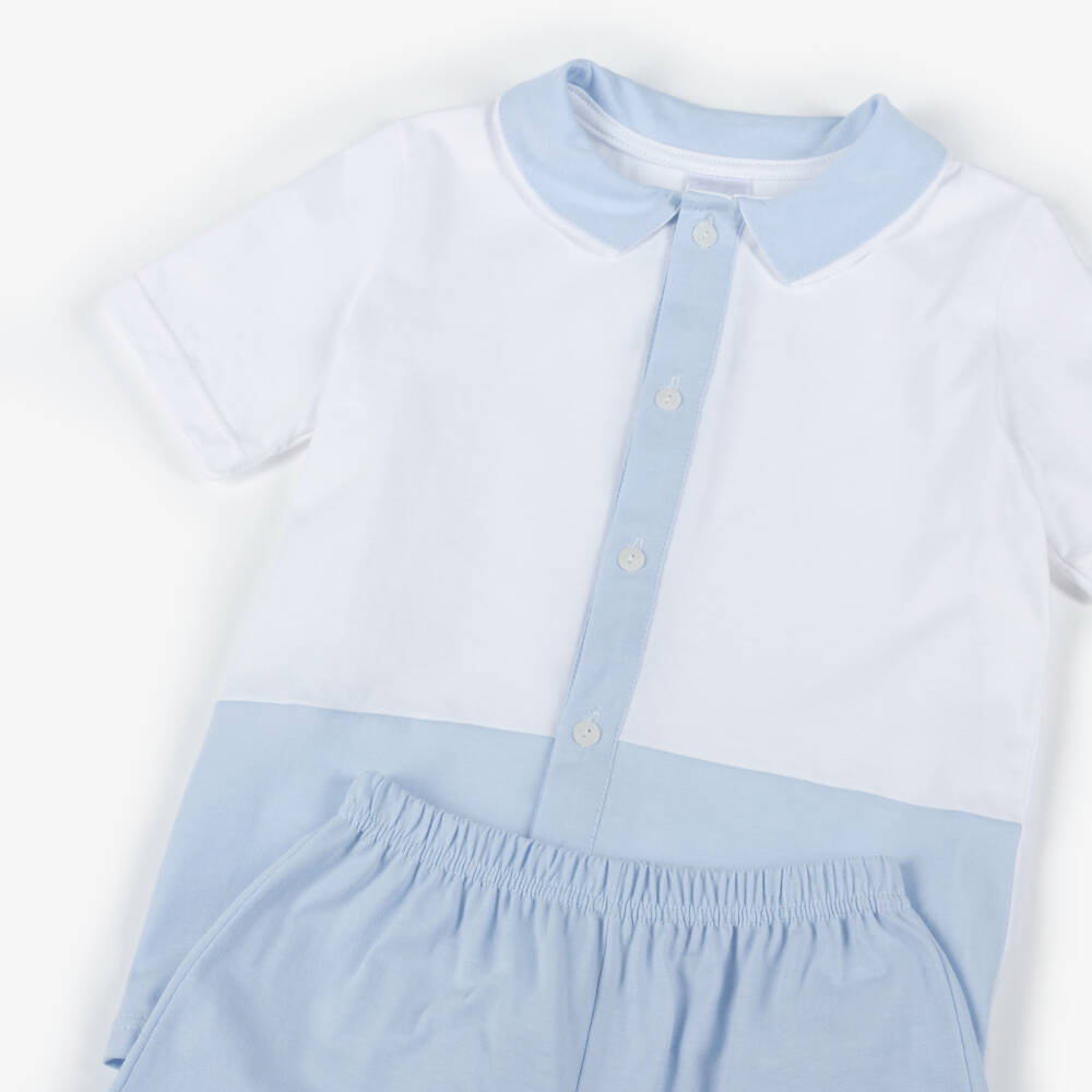 Babidu-Boys Soft Blue & White Sleep Set | Childrensalon Outlet