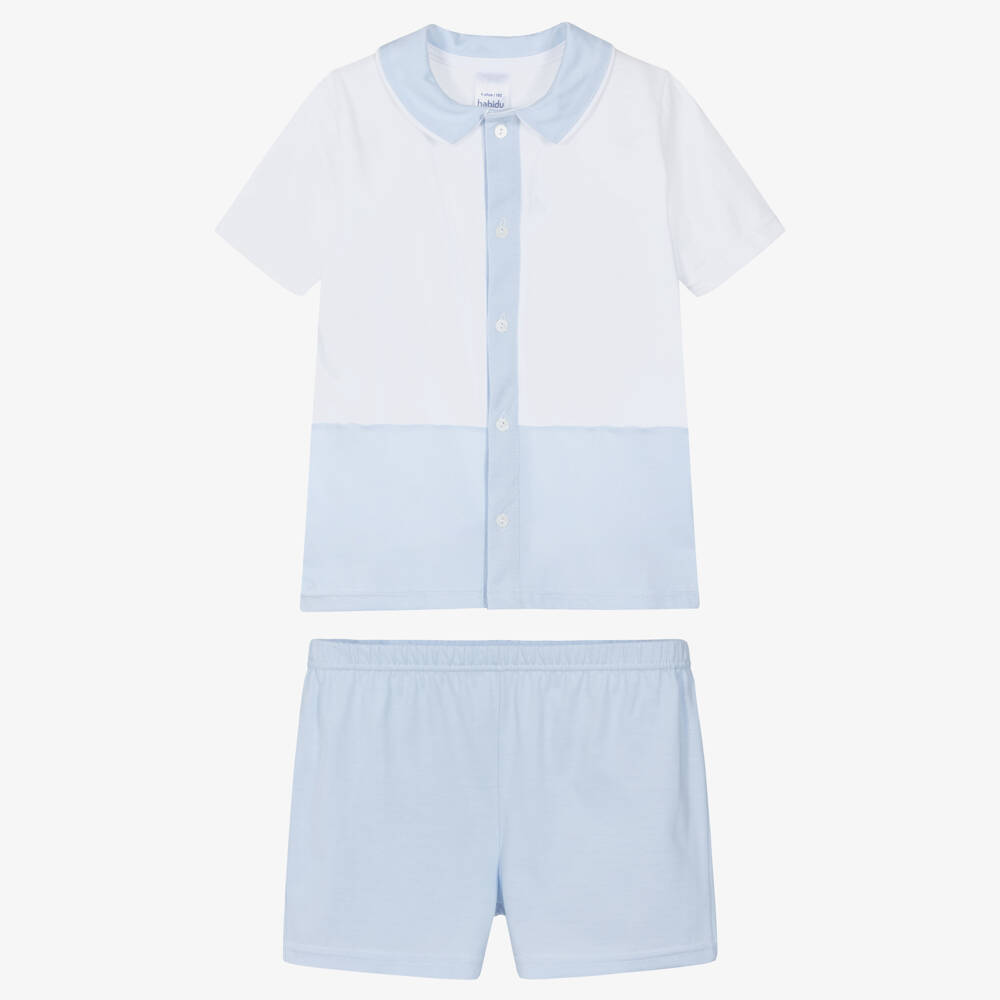 Babidu-Boys Soft Blue & White Sleep Set | Childrensalon Outlet