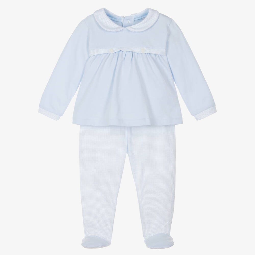Babidu-Boys Soft Knit Blue Two-Piece | Childrensalon Outlet