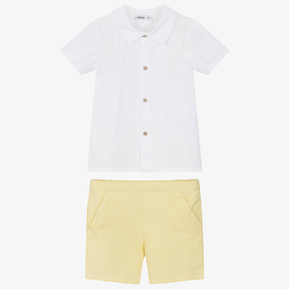 Babidu-Желто-белый комплект для мальчиков | Childrensalon Outlet
