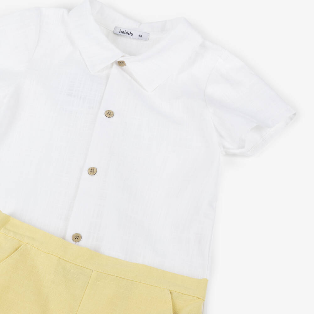 Babidu-Желто-белый комплект для мальчиков | Childrensalon Outlet