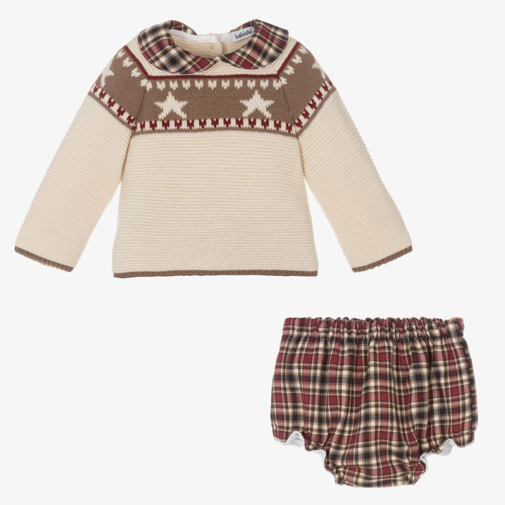 Babidu-Boys Tartan Shorts and Hat Set | Childrensalon Outlet