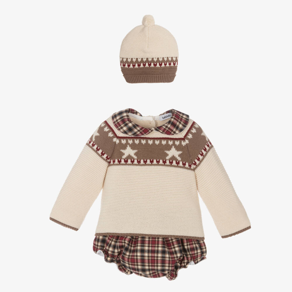 Babidu-Boys Tartan Shorts and Hat Set | Childrensalon Outlet