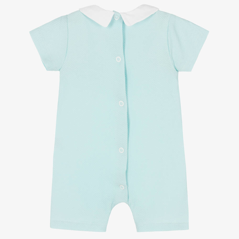 Babidu-Boys Turquoise Blue Cotton Piqué Shortie | Childrensalon Outlet