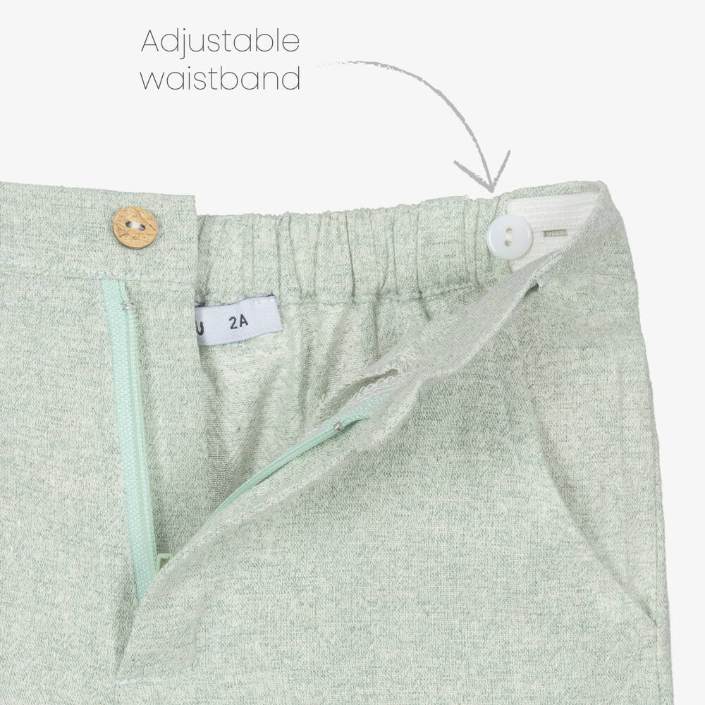 Babidu-Boys Verdant Stripe Linen Ensemble | Childrensalon Outlet