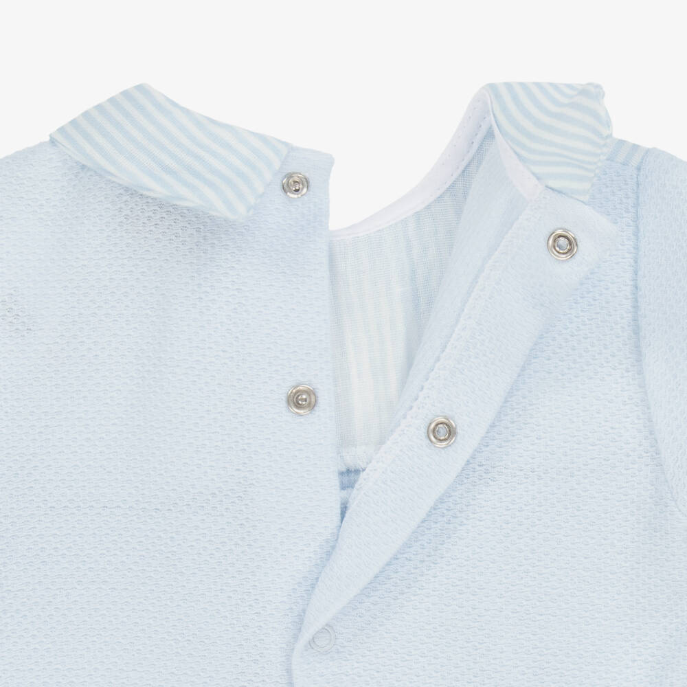 Babidu-Boys Waffle Knit Sky Shortie | Childrensalon Outlet