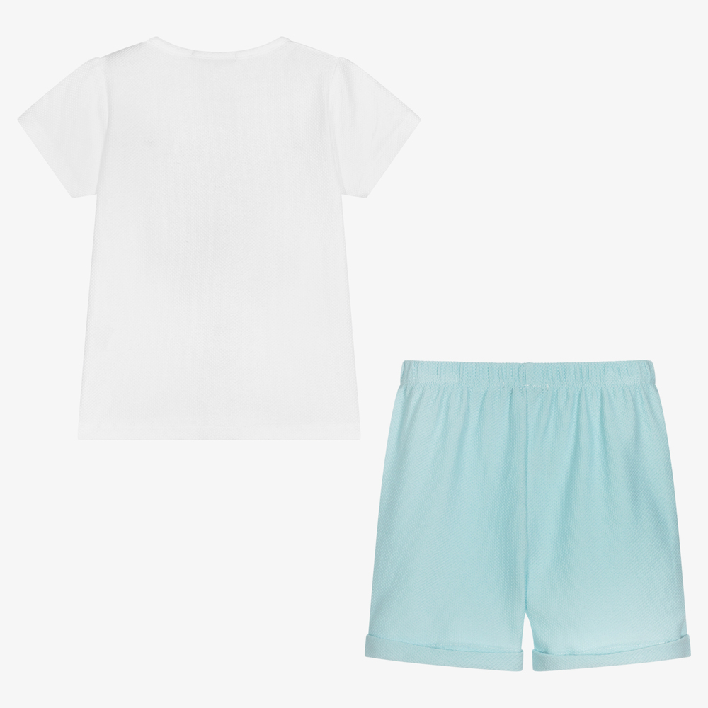 Babidu-Белый топ и зеленые шорты для мальчиков | Childrensalon Outlet