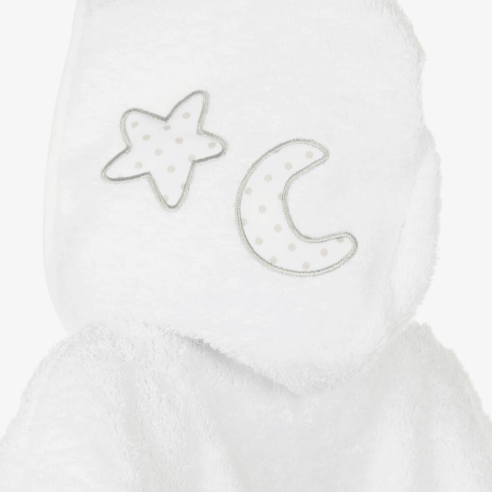 Babidu-Boys White Moon Star Bathrobe | Childrensalon Outlet
