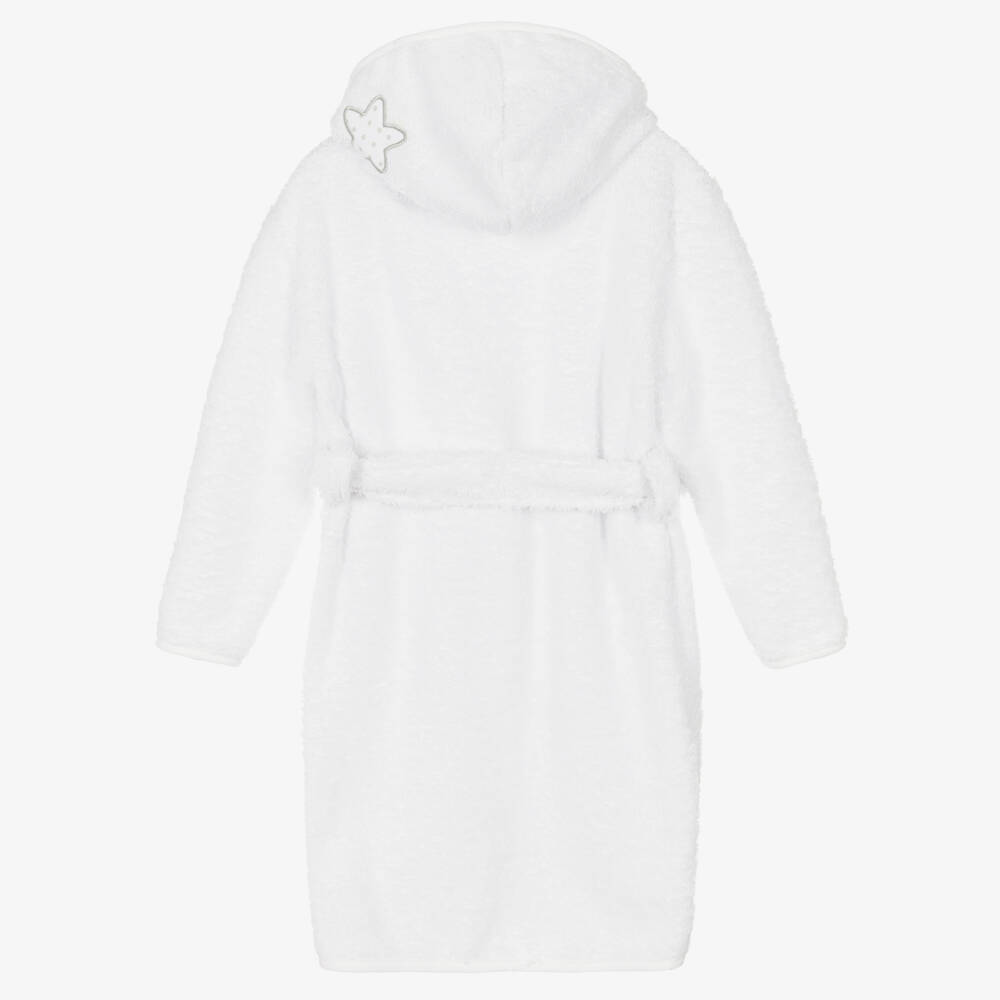 Babidu-Boys White Moon Star Bathrobe | Childrensalon Outlet