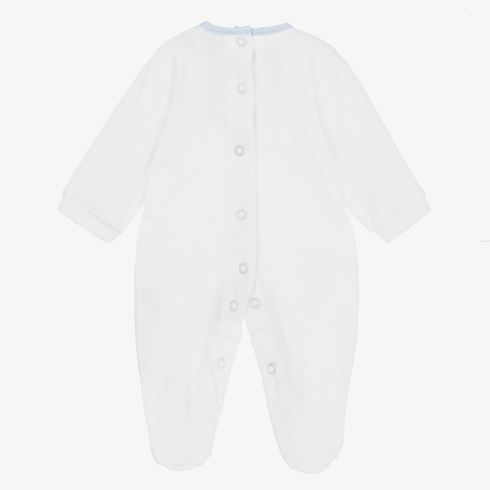 Babidu-بيبي غرو قطن قطيفة لون أبيض للمواليد | Childrensalon Outlet