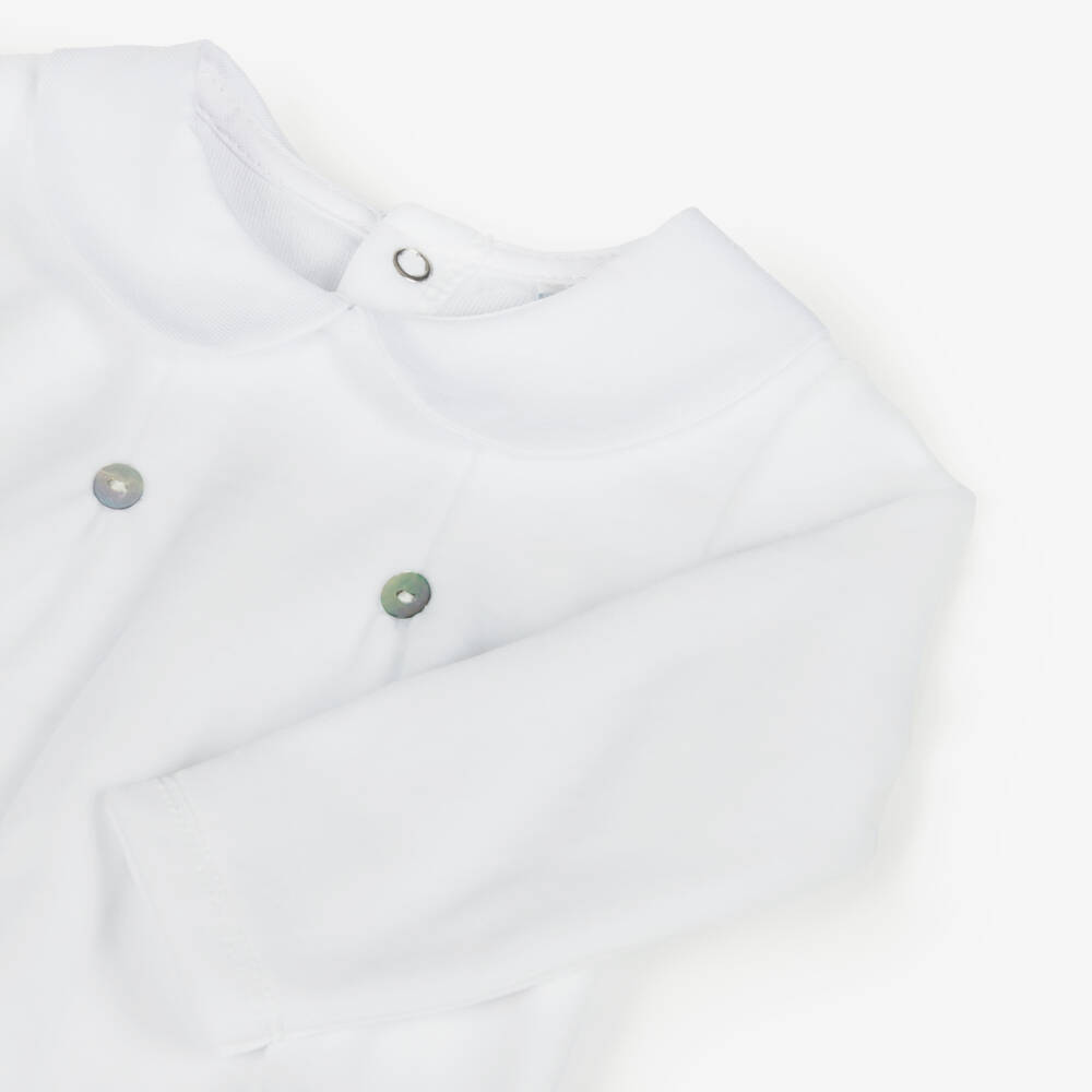 Babidu-Boys White Velour Outfit Set | Childrensalon Outlet