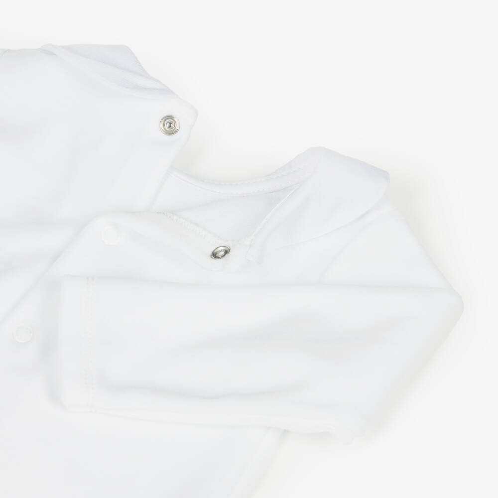 Babidu-Boys White Velour Outfit Set | Childrensalon Outlet