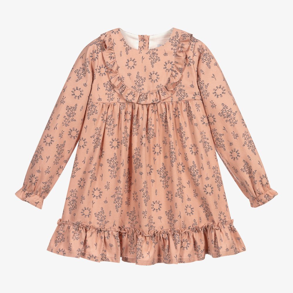 Babidu - Dusty Pink Floral Dress | Childrensalon