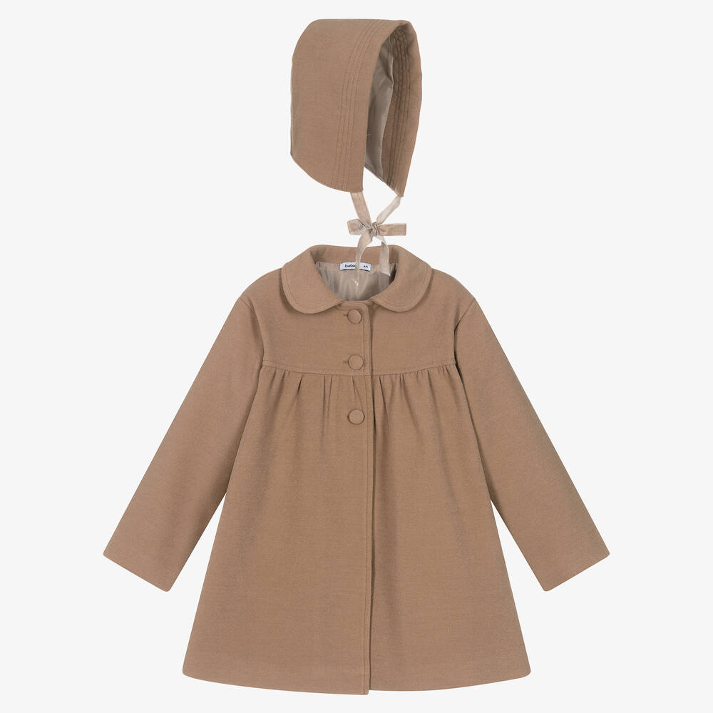 Babidu - Ensemble manteau et bonnet beige | Childrensalon