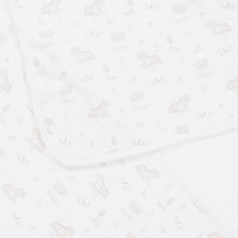 Babidu-Girls Beige Farmhouse Blanket | Childrensalon Outlet