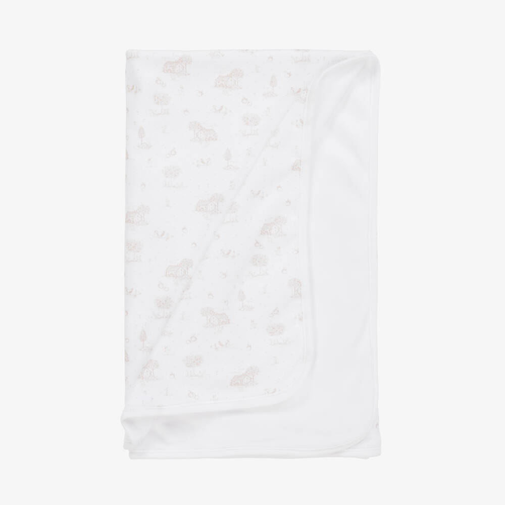 Babidu-Girls Beige Farmhouse Blanket | Childrensalon Outlet