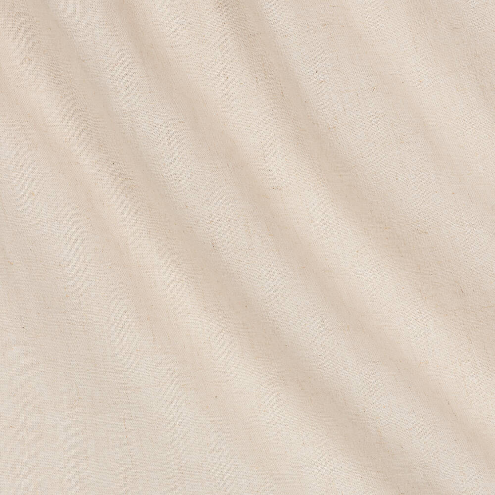 Babidu-Girls Beige Linen & Cotton Lace Dress | Childrensalon Outlet