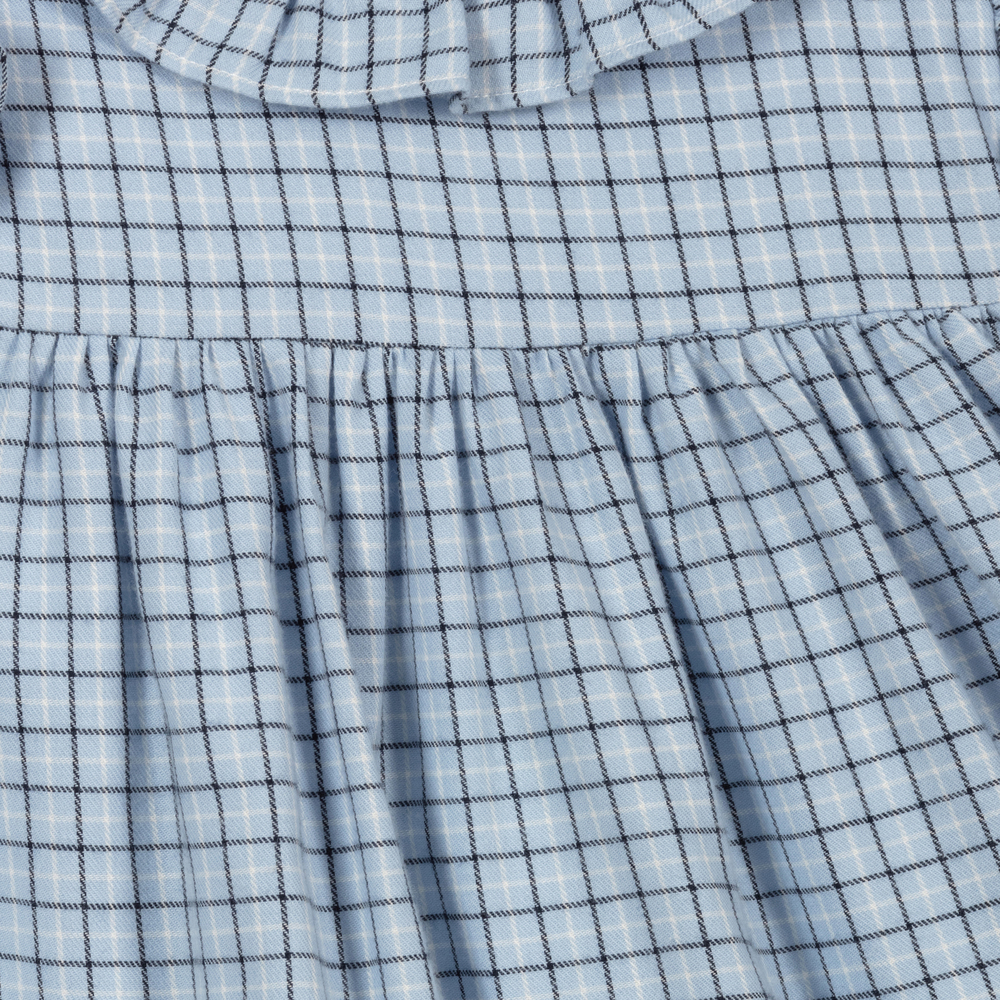Babidu-Girls Blue Check Dress | Childrensalon Outlet