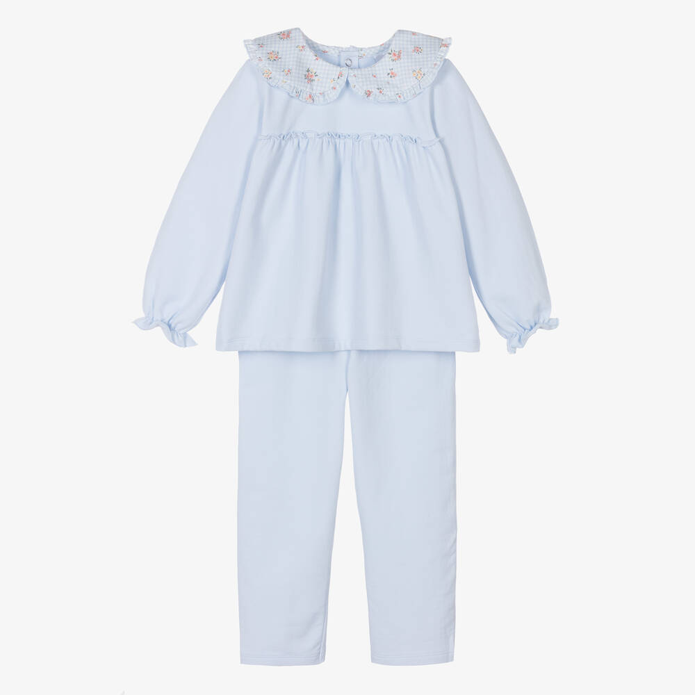 Babidu - Ensemble pantalon jersey coton bleu | Childrensalon