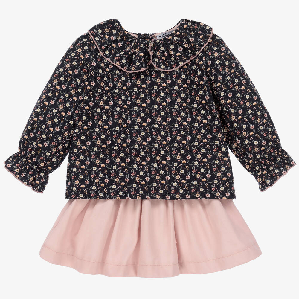 Babidu - Синяя блузка и розовая юбка для девочек | Childrensalon