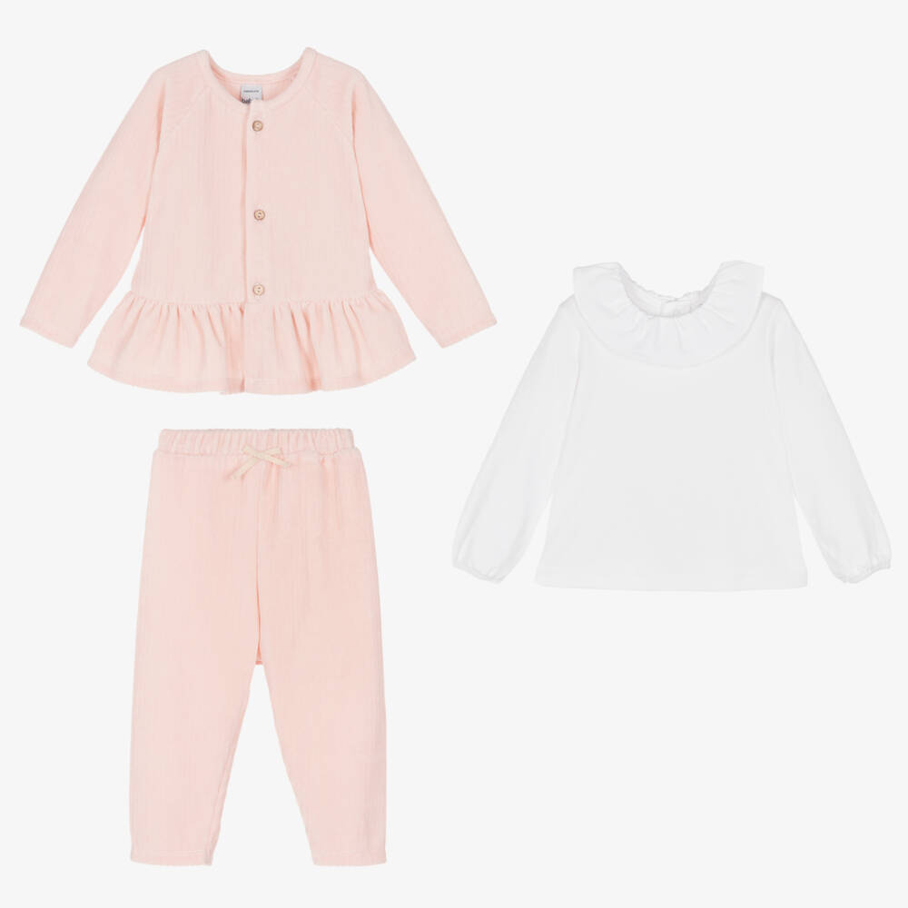 Babidu-Girls Blush Velour Ensemble | Childrensalon Outlet