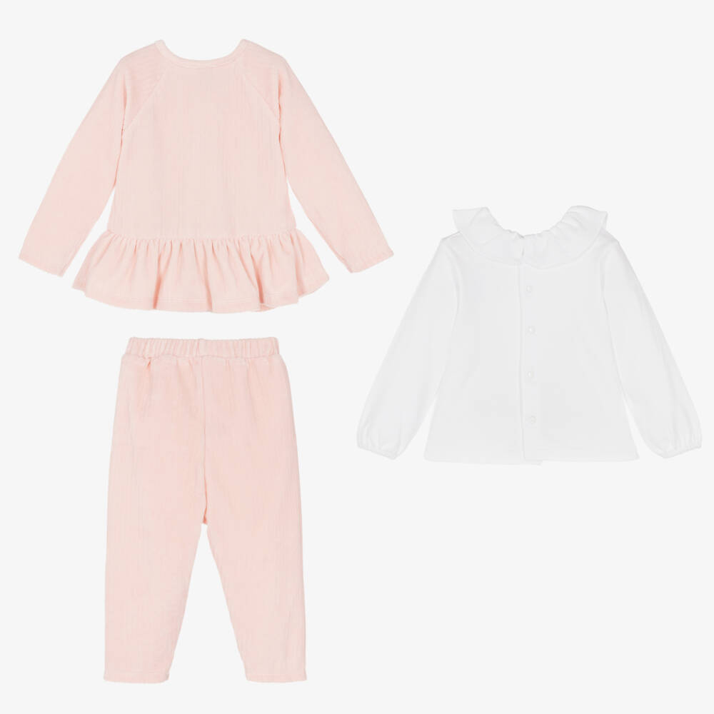 Babidu-Girls Blush Velour Ensemble | Childrensalon Outlet
