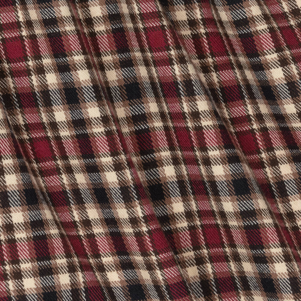 Babidu-Girls Burgundy Check Dress Ensemble | Childrensalon Outlet