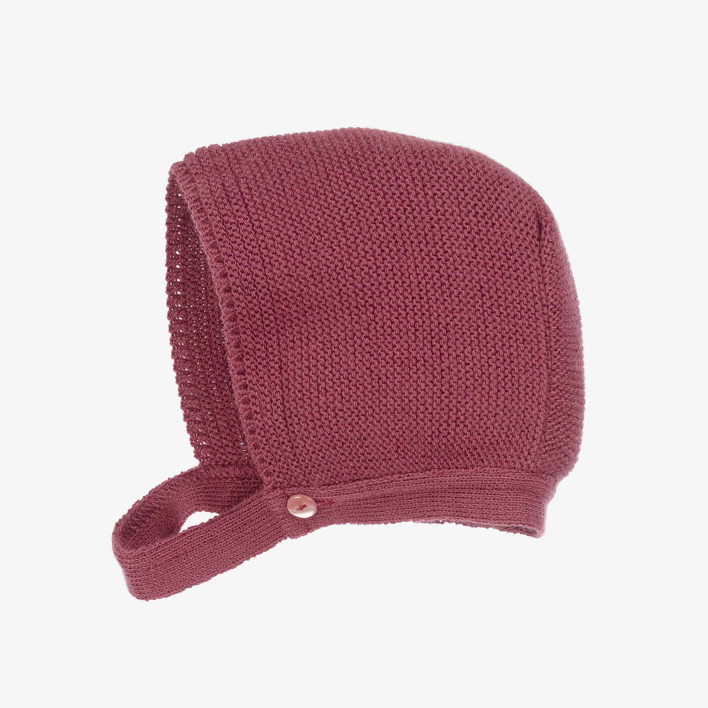 Babidu-Girls Burgundy Red Floral Cotton Dress Set | Childrensalon Outlet