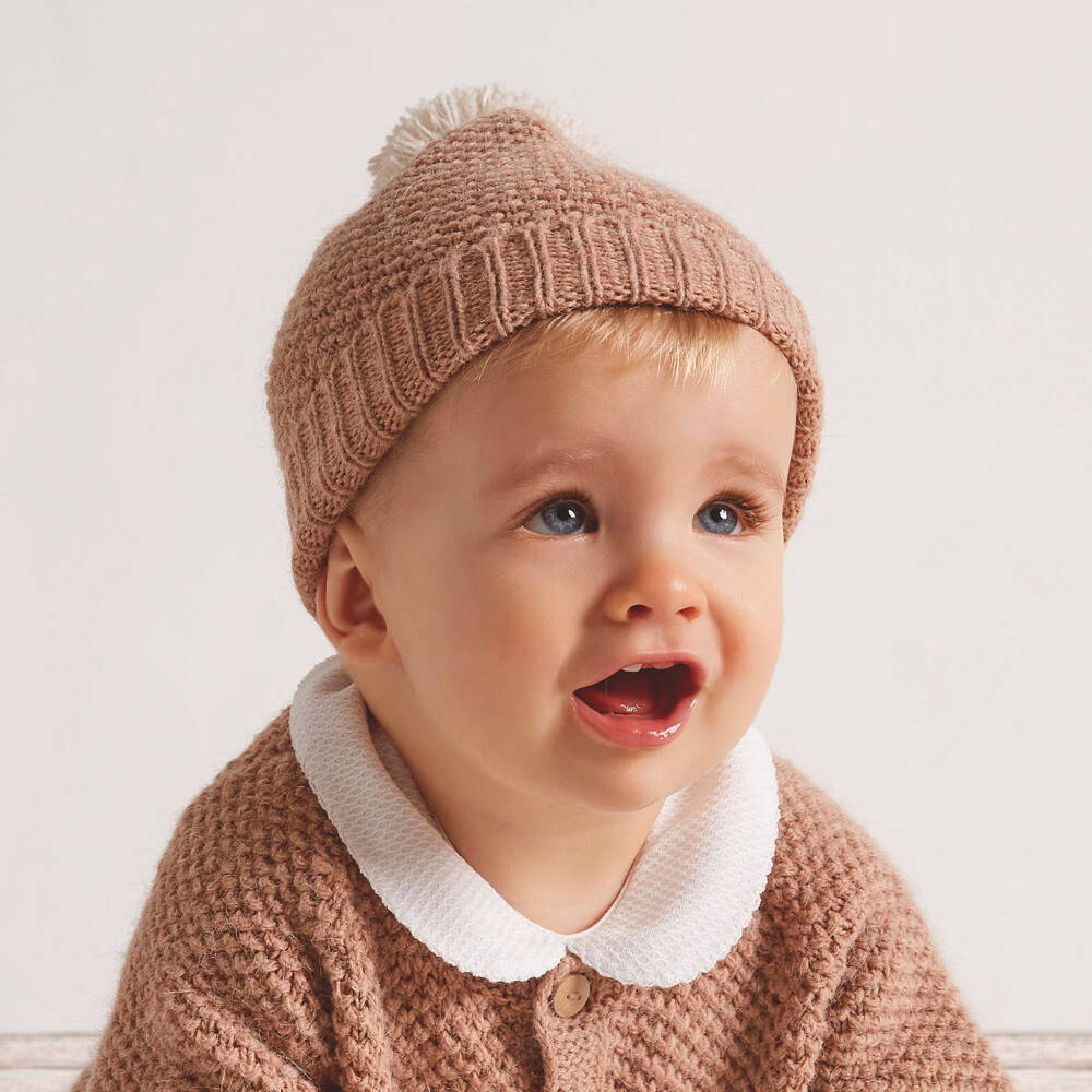 Babidu-Girls Cosy Knitted Pom Pom Hat | Childrensalon Outlet