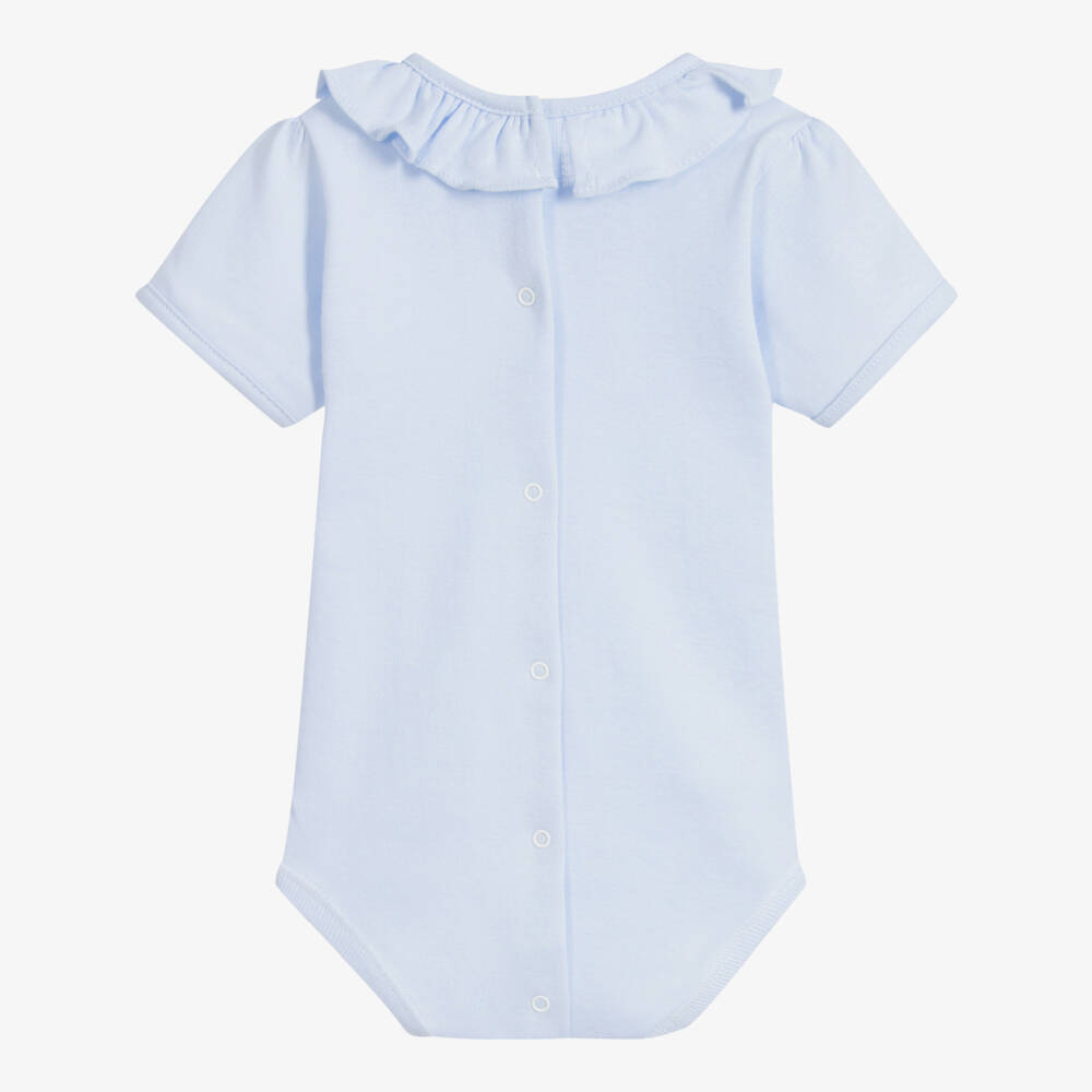 Babidu-Girls Cotton Frill Neck Bodysuit | Childrensalon Outlet
