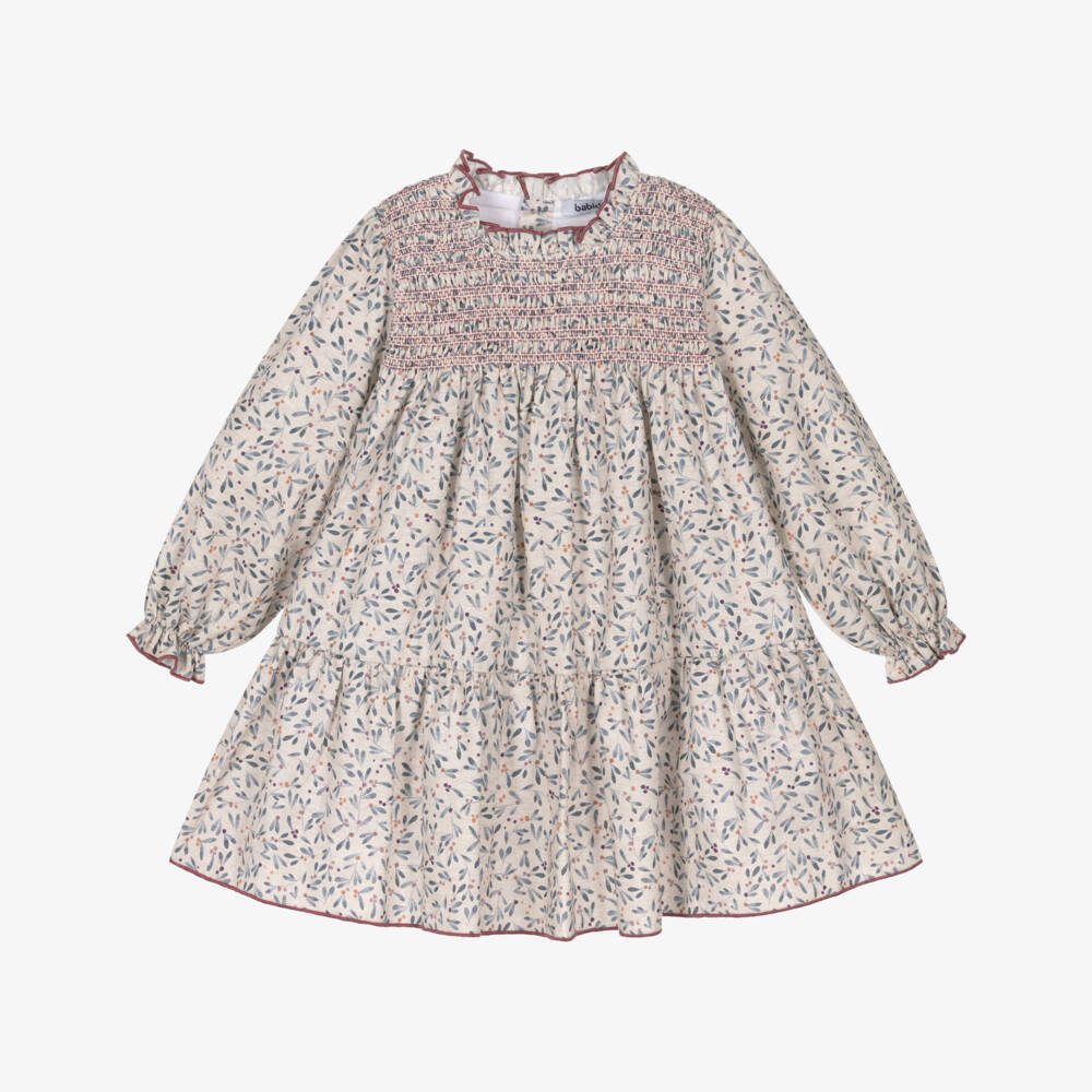 Babidu-Платье из хлопка с листовым принтом для девочек | Childrensalon Outlet