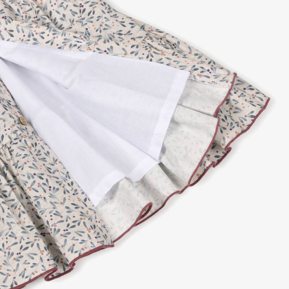 Babidu-Платье из хлопка с листовым принтом для девочек | Childrensalon Outlet