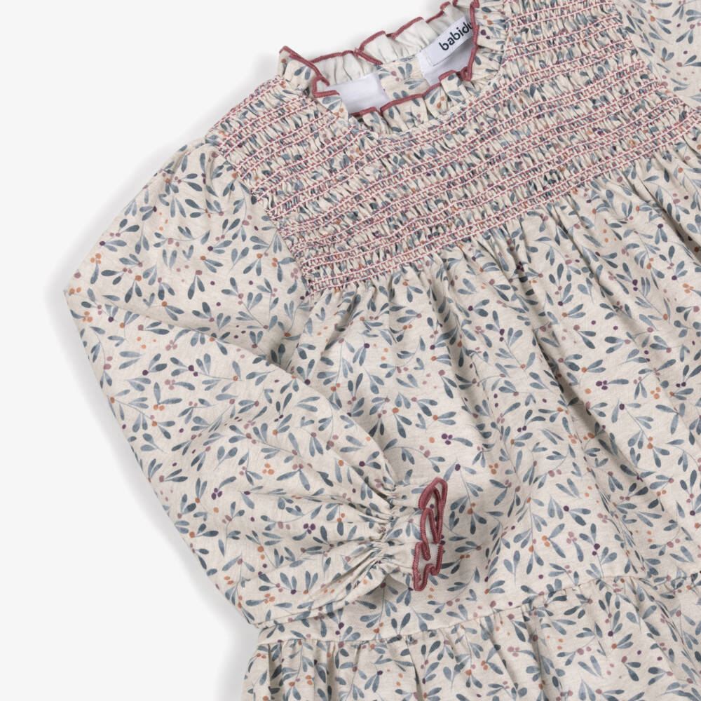 Babidu-Платье из хлопка с листовым принтом для девочек | Childrensalon Outlet