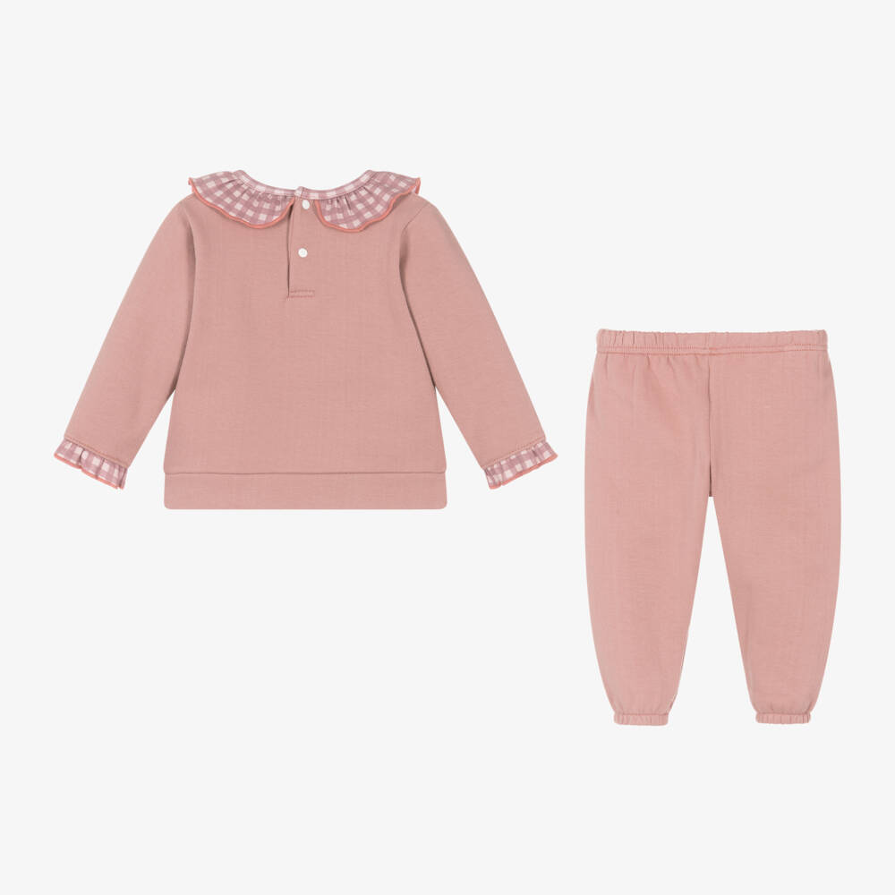 Babidu-Girls Cotton Pink Lounge Set | Childrensalon Outlet