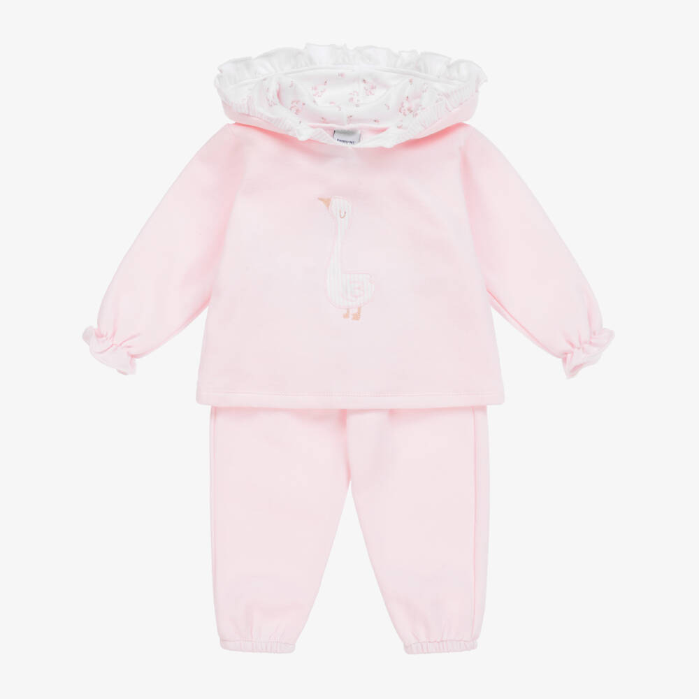 Babidu-Girls Cozy Pink Duck Ensemble | Childrensalon Outlet